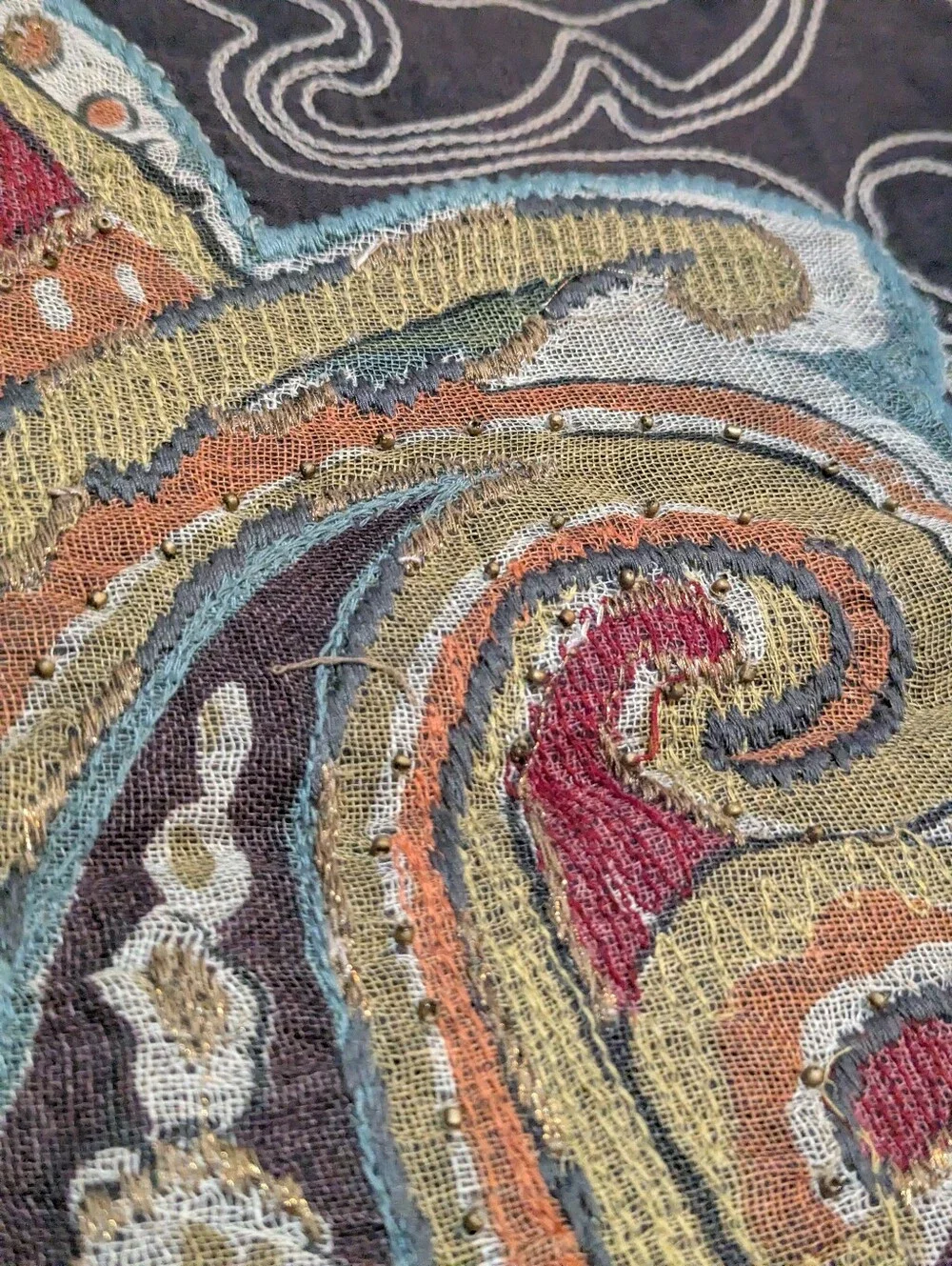 Pottery Barn Houston Paisley Pillow Cover Euro Sham Embroidered 24x24 set of 2